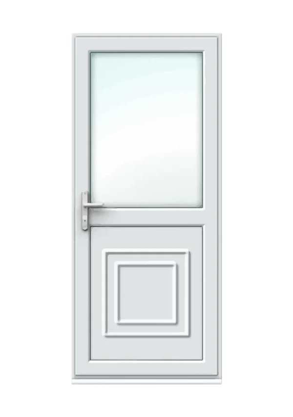Half Glazed uPVC Single Door - Reagan Panel