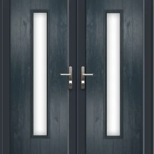 French Door with a Woodrow Long Panel - Anthracite Grey