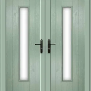 French Door with a Woodrow Long Panel - Chartwell Green