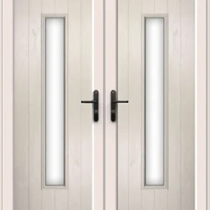 French Door with a Woodrow Long Panel - Cream