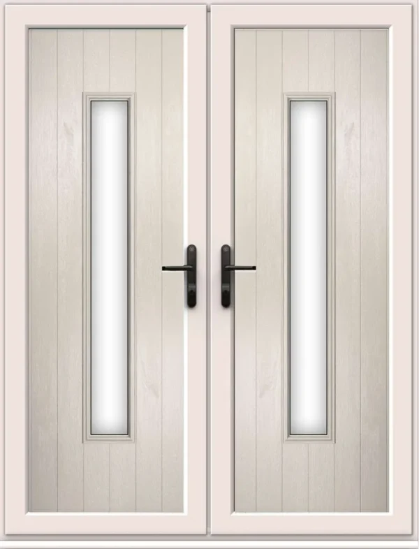 French Door with a Woodrow Long Panel - Cream
