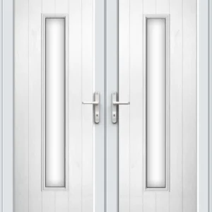French Door with a Woodrow Long Panel - White