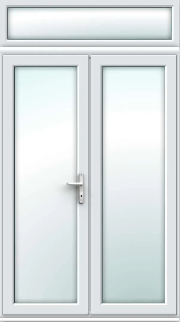 White French Doors with Top Panel - Made to Measure