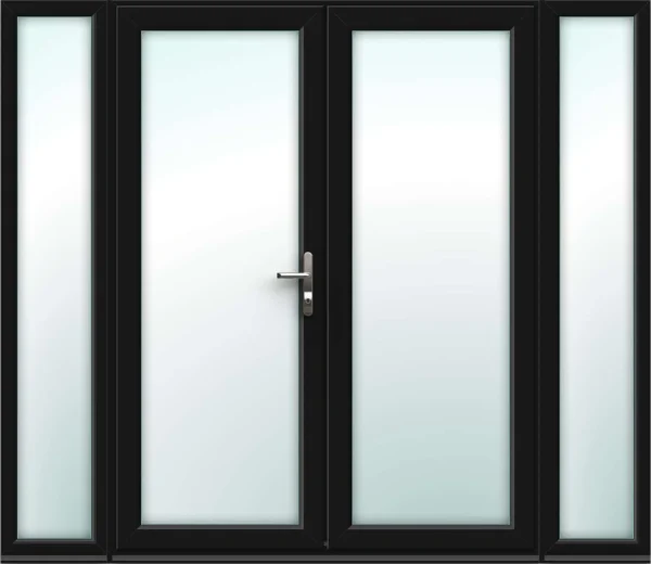 Black French Doors with Side Panels - Build Your Own