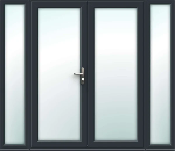 Anthracite Grey French Doors with Side Panels - Build Your Own