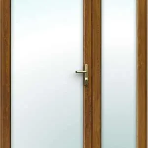 Offset Golden Oak French Doors - Made to Measure