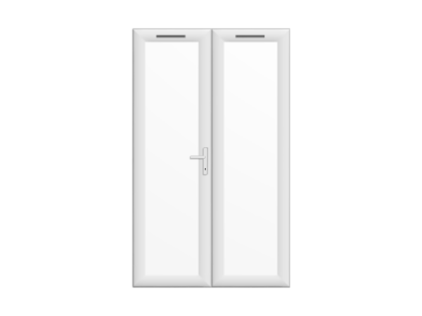 1190mm x 2090mm - White uPVC French Doors