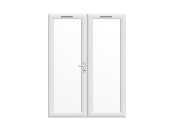 1490mm x 2090mm - White uPVC French Doors