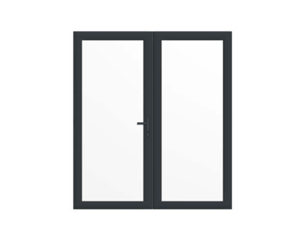 1790mm x 2090mm - Anthracite Grey on White French Doors