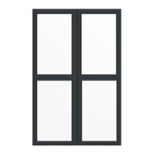 Anthracite Grey French Door with Midrails - Made to Measure