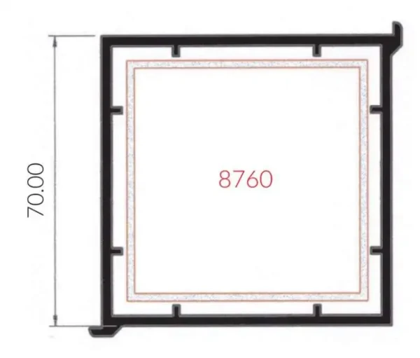 70mm Square Bay Pole